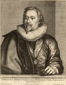 ポートランド伯爵、リチャードウェストン。状態1 作： Wenceslaus Hollar